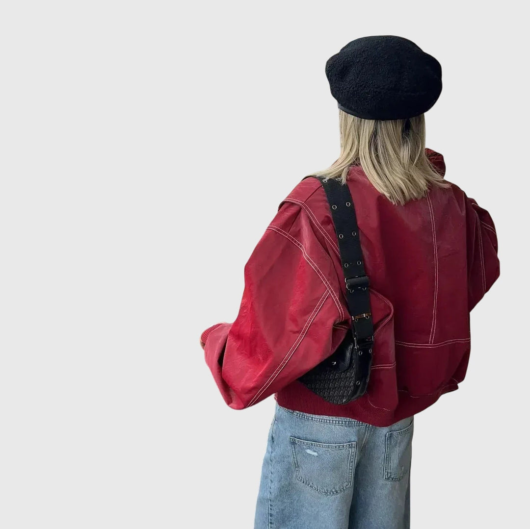 Faye™ - Oversized Leather Jacket