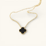 Schwarzes Kleeblatt-Halsband