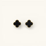 Schwarze Clover Ohrringe