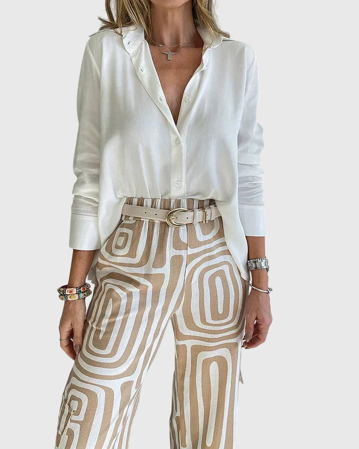 Emilia™ | Stylish Pants + Free Blouse & Belt